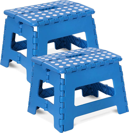 Utopia Home Folding Step Stool 9 Inch, Anti-Slip, White, 1-Pack