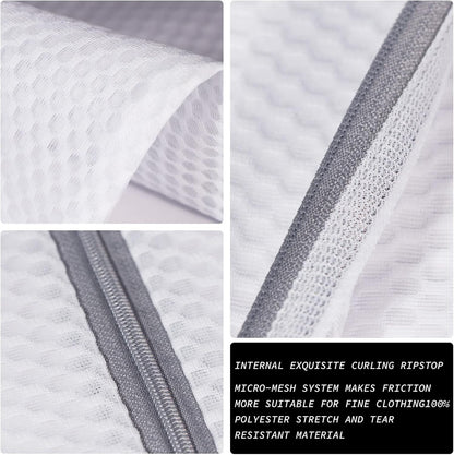 4Pcs Durable Honeycomb Mesh Laundry Bags for Delicates Reusable Wash Bag(1XX-Large 24 x 24 Inches,1X-Large 20 x 24 Inches,1 Large 16 x 20 Inches, 1 Medium 12 x 16 Inches)