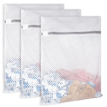 Extra Large Honeycomb Mesh Laundry Bag125gsm Net Fabric Durable and Reusable Delicate Wash Bag,Travel Organization Bag for Lingerie,Clothes,Jeans,Bath Towel,Sock (Set of 4(2L+2XL))