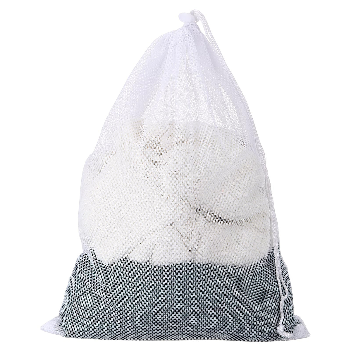 uxcell Mesh Laundry Bag 27.6x35.4" Large Drawstring Net Coarse Mesh, Black
