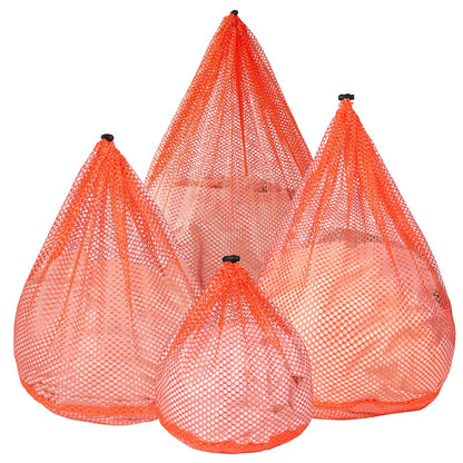 4Pcs Mesh Laundry Bags Washing Machine Mesh Wash Bags for Clothes,Underwear,Lingerie, Bed Linen with Drawstring Closure Sturdy(4 Size)