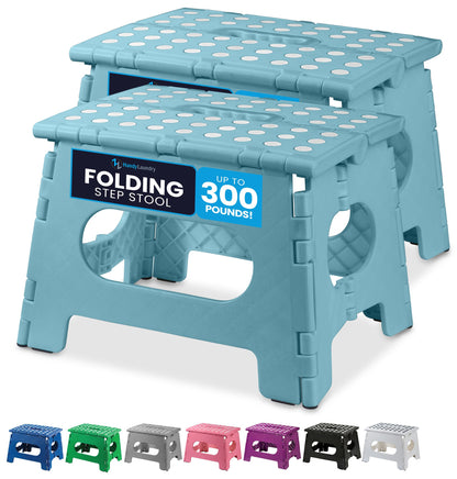 Handy Laundry Folding Step Stool 9 Inch, Black, Non-Slip Holds 300 lbs
