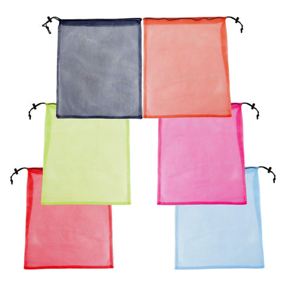 iMucci 12Pcs Mesh Bag 13"X15.5" Drawstring Gym Bag Nylon Mesh Drawstring Bag with Cord Lock Closure for Collecting Toys Travel Sports