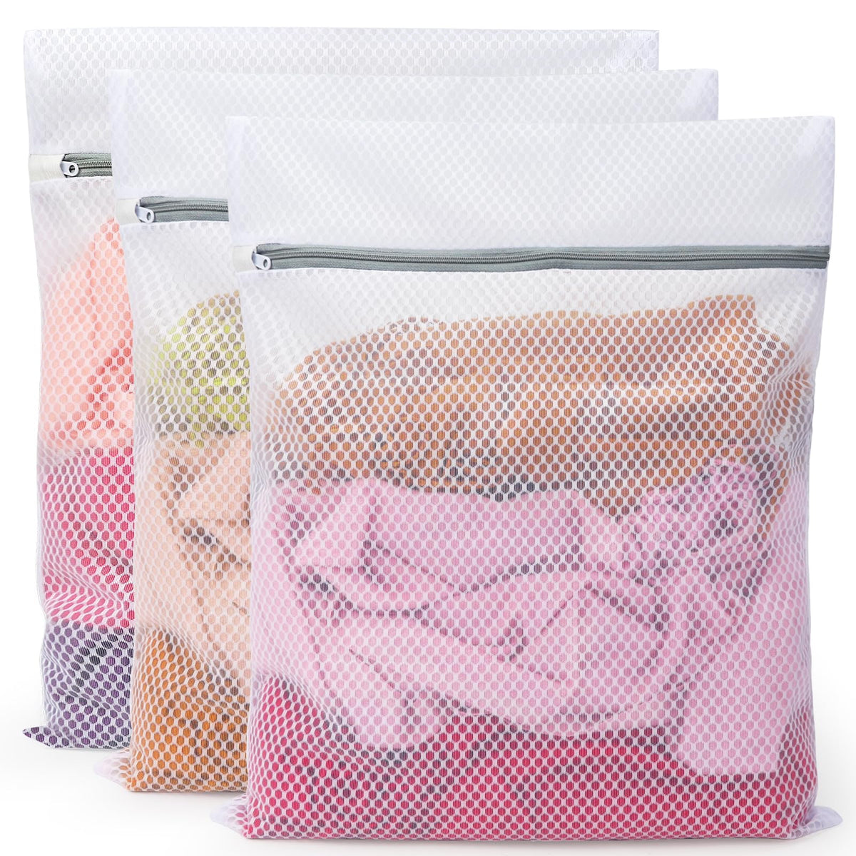 Vivifying Extra Large Mesh Laundry Bag, 2 Pack XXL Oversize Honeycomb Mesh Wash Bags for Washing Machine, Coats, Stuffed Toys, Blanket, Bedding, Sweater, Delicates Clothes (27 x 35 Inches)