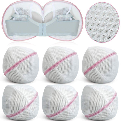 Shappy 6 Pcs Bra Washing Bag for Laundry Storage Women 7.87 Inch Pink