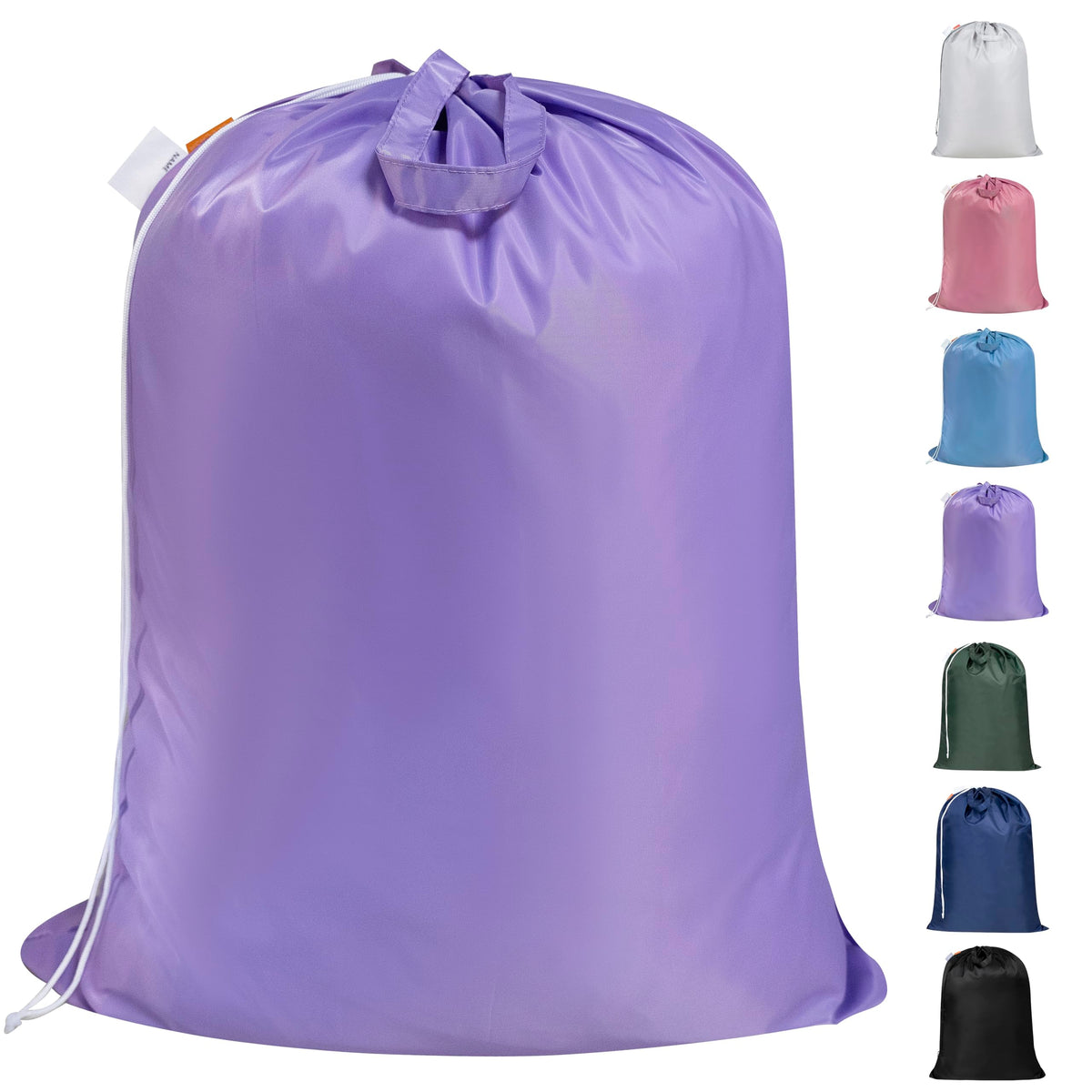 Polecasa 2 Pack Extra Heavy-Duty Laundry Bag with Handles, Black, 28x36"