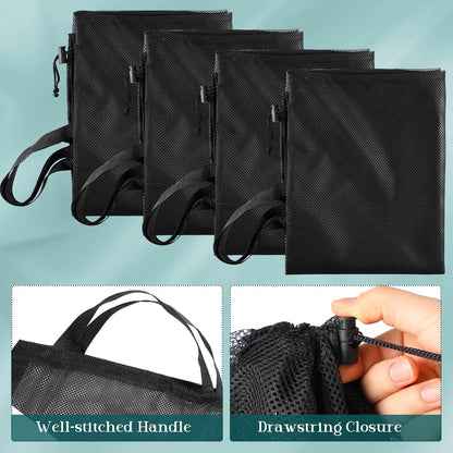 Aliceset 4 Pcs 24 x 36 Inches Mesh Laundry Bags with Drawstring