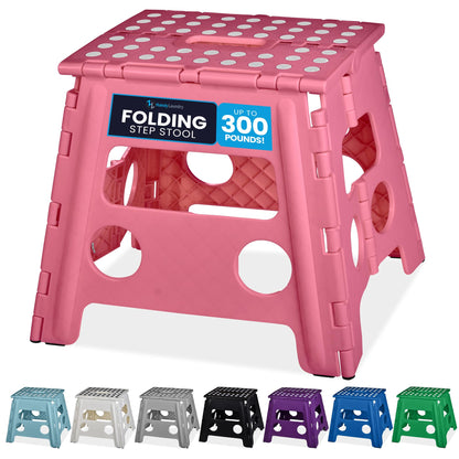 Handy Laundry Folding Step Stool 9 Inch, Black, Non-Slip Holds 300 lbs