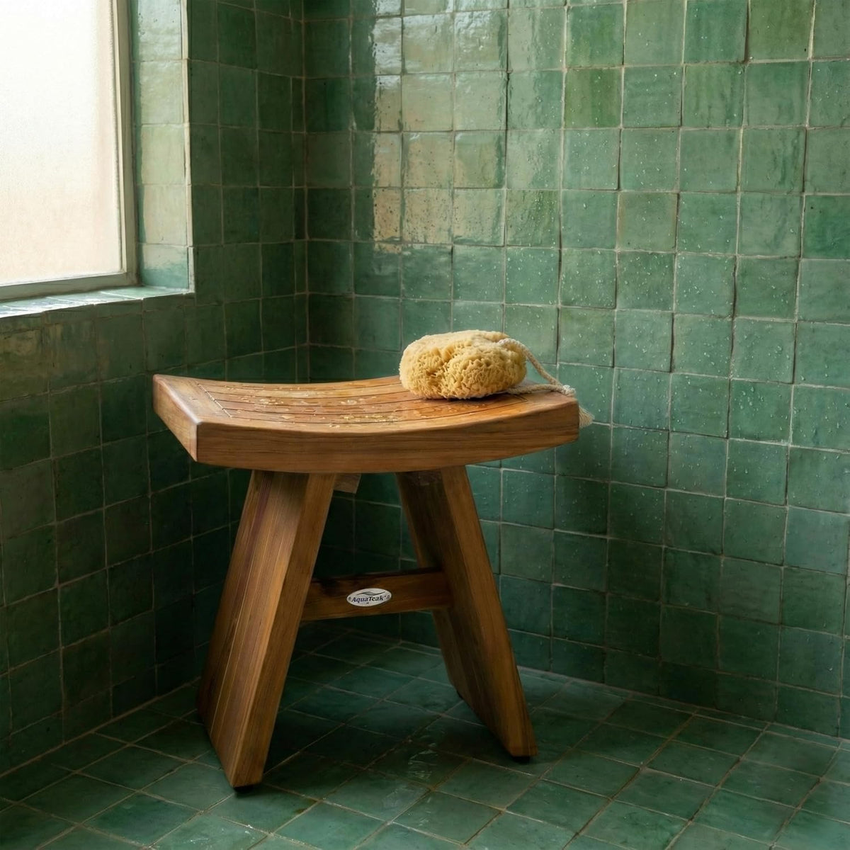 AquaTeak Asia 18" Teak Shower Bench