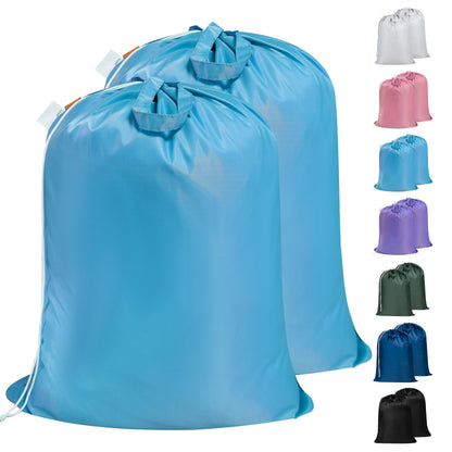 Polecasa 2 Pack Extra Heavy-Duty Laundry Bag with Handles, Black, 28x36"