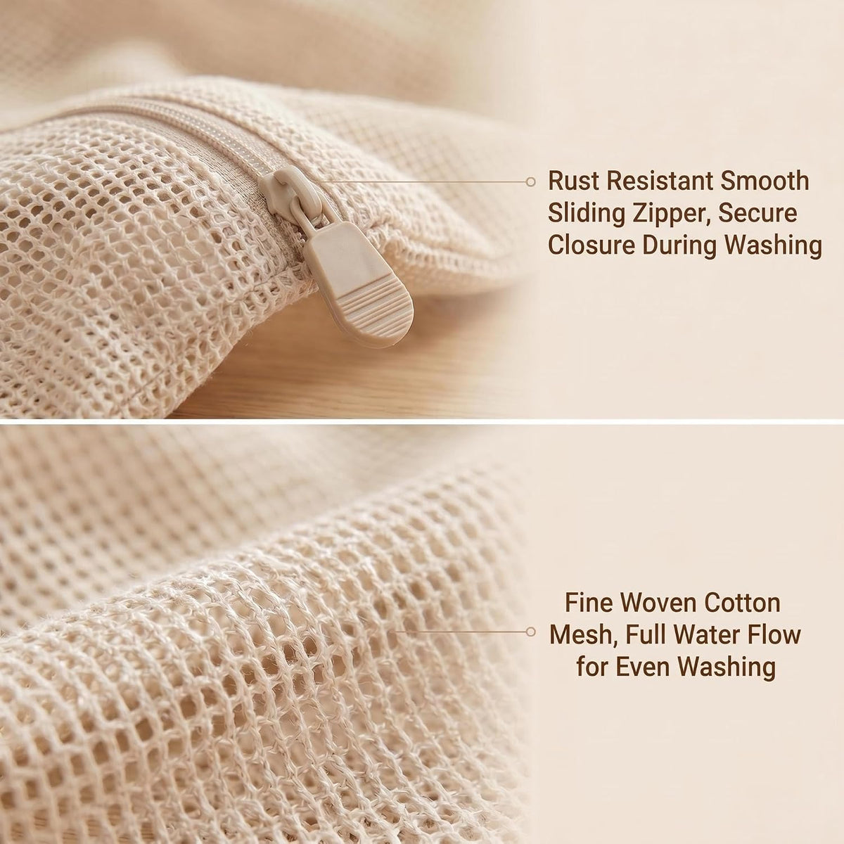 5 Pack100% Natural Cotton Mesh Delicates Laundry Bags