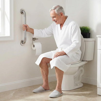 2 Pack 16 Inch Shower Grab Bars for Seniors Anti-Slip Textured Grip