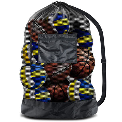 BROTOU Thickened Extra Large Sports Ball Bag Mesh Socce Ball Bag