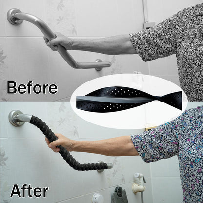 Grab Bars Non-Slip Tape for Bathtubs and Showers - Stainless Steel Bars Anti Slip Tape for Bathroom, Walls, Rail Handrail Covers for Seniors, Elderly, Handicap