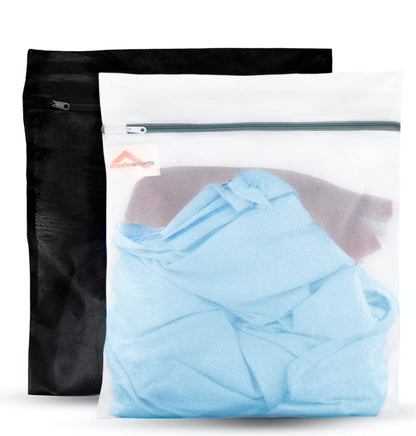 Set of 2 Jumbo Wash Bags for Delicate Clothing (1 White, 1 Black) By InsideSmarts
