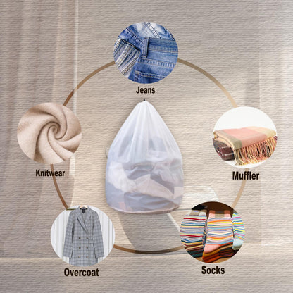 Extra Large Mesh Laundry Bags Washing Bag 2Pack Delicates Bag and Pull net style Laundry Bag Jumbo for Washing Machine Large Mesh Bags for Blankets, Bedding, Coats, Toys (2PCS-XXXL)
