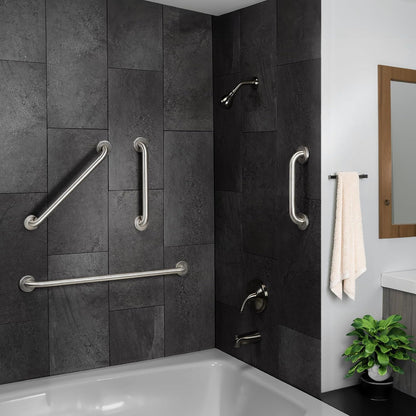 Homewerks 068 HW11424SS 24 inch Bathroom Grab Bar with 1-1/4 Inch Diameter and Concealed Screws ADA Compliant, Stainless Steel