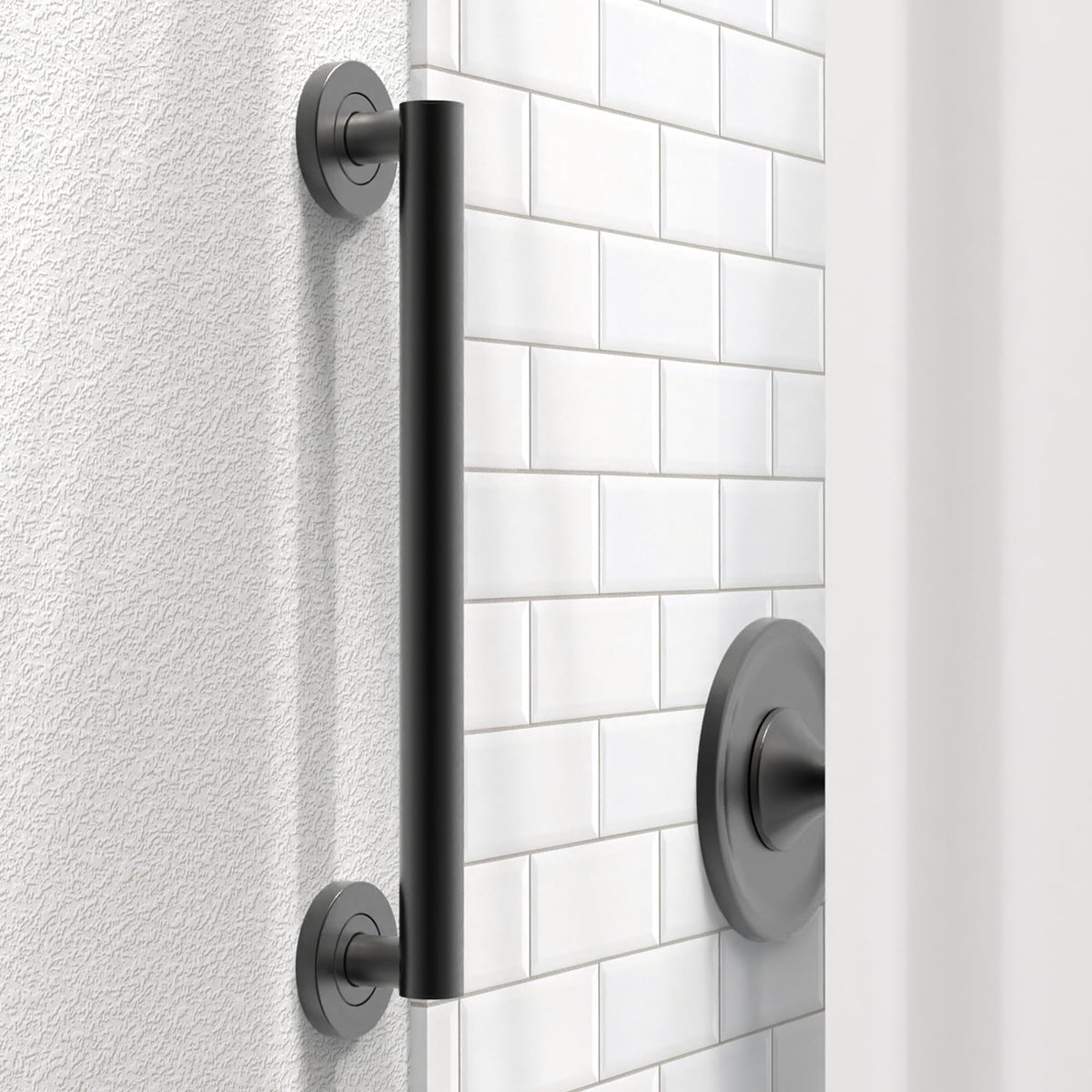 Bath, Shower and Toilet Safety Grab Bar for Seniors and Handicaps, ADA Compliant Mobility Aid Balance Assist Handle, Stainless Steel