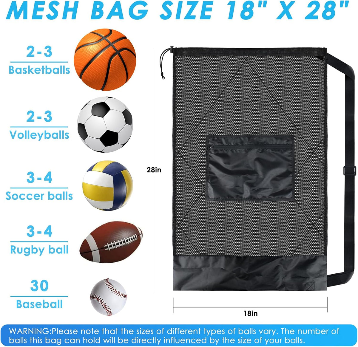 BROTOU Sports Mesh Bag Sports Equipment Bags