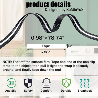 Grab Bars Non-Slip Tape for Bathtubs and Showers - Stainless Steel Bars Anti Slip Tape for Bathroom, Walls, Rail Handrail Covers for Seniors, Elderly, Handicap