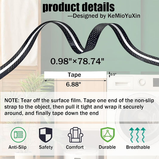 Grab Bars Non-Slip Tape for Bathtubs and Showers - Stainless Steel Bars Anti Slip Tape for Bathroom, Walls, Rail Handrail Covers for Seniors, Elderly, Handicap