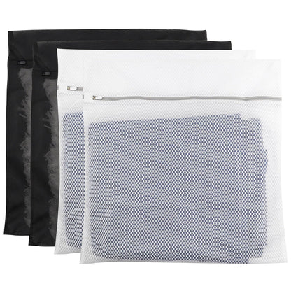 4 pcs Commercial Mesh Laundry Bag - Sturdy Mesh Material with Drawstring Closure. Ideal Machine Washable Laundry Bag for Factories, College, Dorm and Apartment Dwellers(4Set-M,L,XL,XXL)