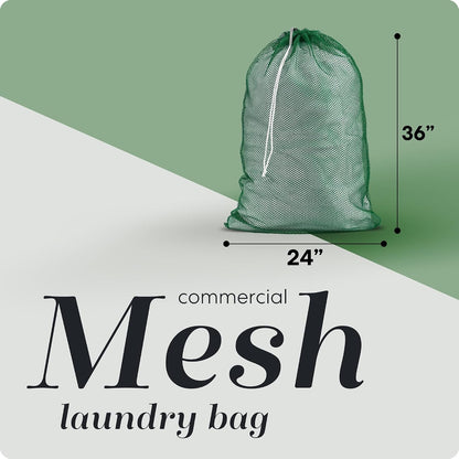 Handy Laundry Mesh XL Laundry Bag 24"x36" 2-Pack, Heavy Duty, Green