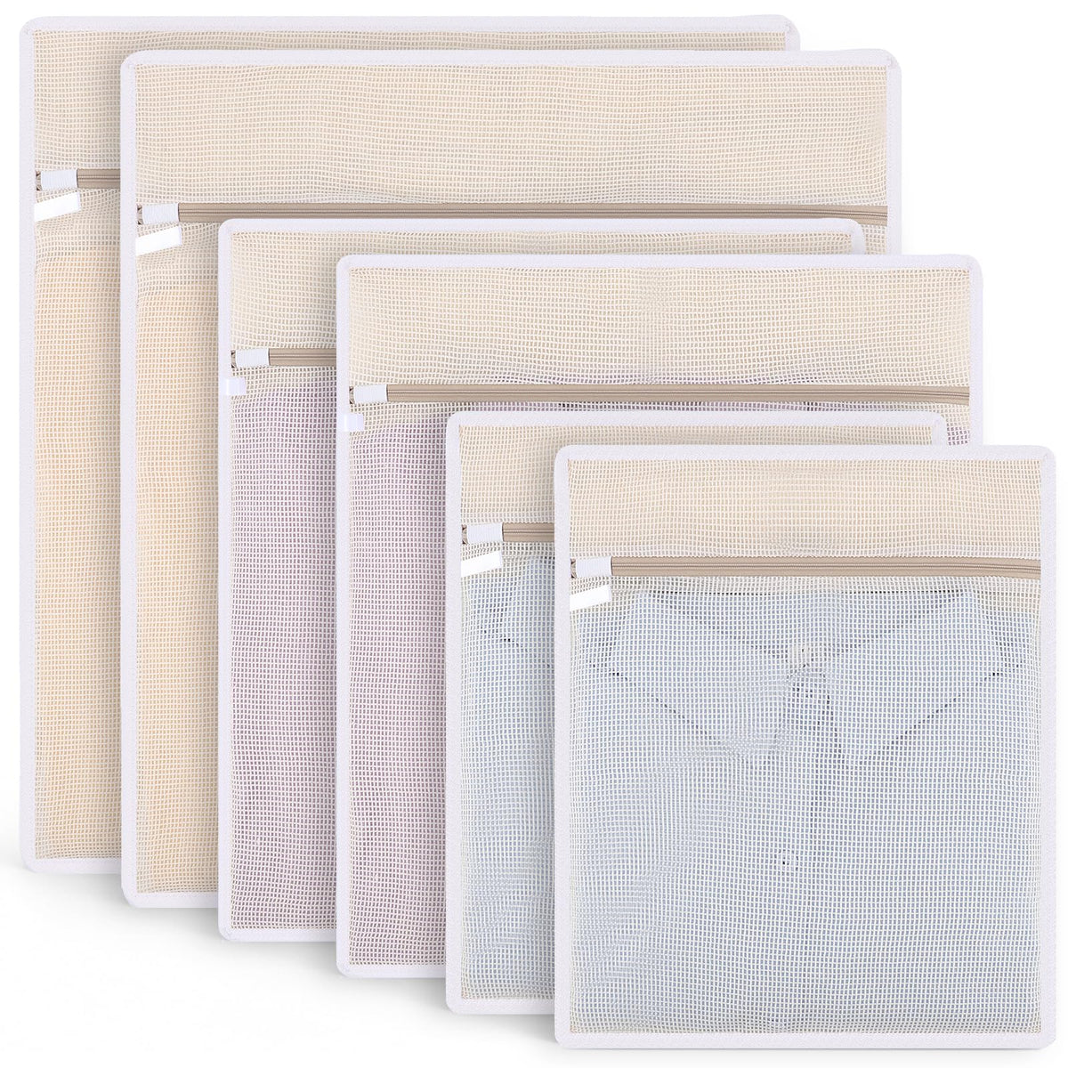 6-Pack Durable Honeycomb Mesh Laundry Bags for Delicates, 16 x 20 Inches
