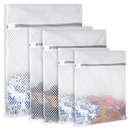 Extra Large Honeycomb Mesh Laundry Bag125gsm Net Fabric Durable and Reusable Delicate Wash Bag,Travel Organization Bag for Lingerie,Clothes,Jeans,Bath Towel,Sock (Set of 4(2L+2XL))