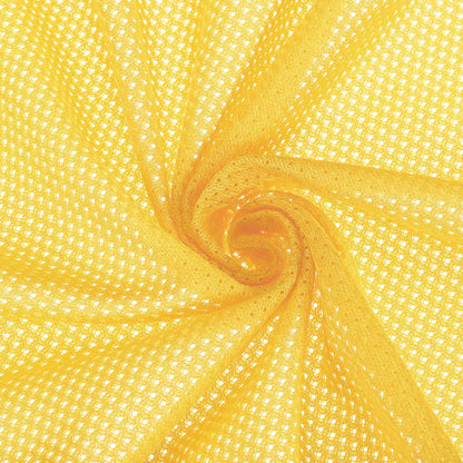 PATIKIL 62 Inch Wide Mesh Fabric Slightly Stretchy, Polyester Micro Mesh Jersey Fabric for Sewing Backpack Pocket and Straps, Netting Clothes, Shopping Bags, Deep Pumpkin Orange 1 Yard