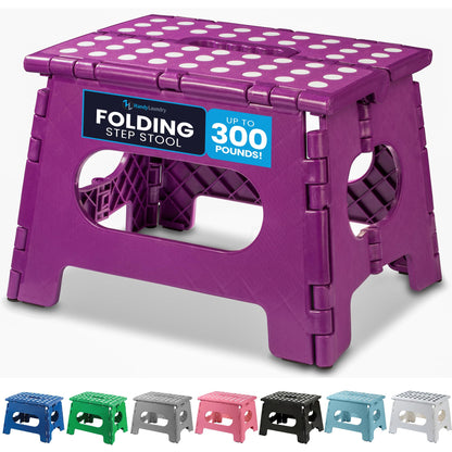 Handy Laundry Folding Step Stool 9 Inch, Black, Non-Slip Holds 300 lbs