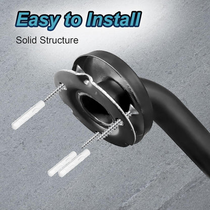 24 Inch Knurled Matte Black Grab Bar for Shower, 2 Pack