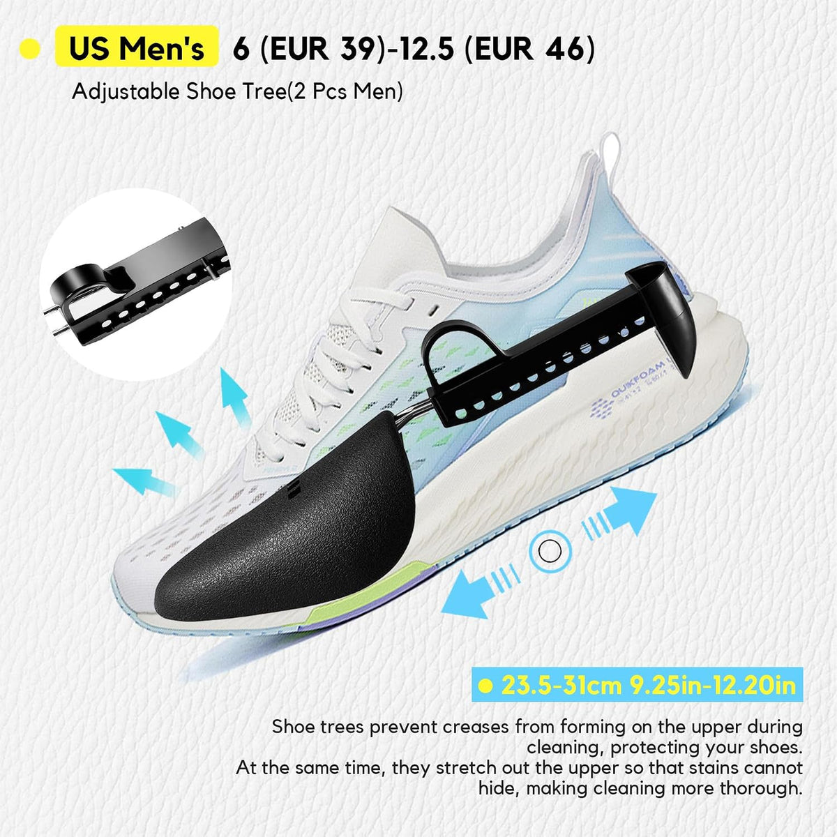 Shoe Washing Machine Bag, 2 Pcs Laundry Shoe Bag For Washing Machine, With 2 Boot Stretcher (L 6-12.5), 360°Deep Clean, Fit Most Shoes Type