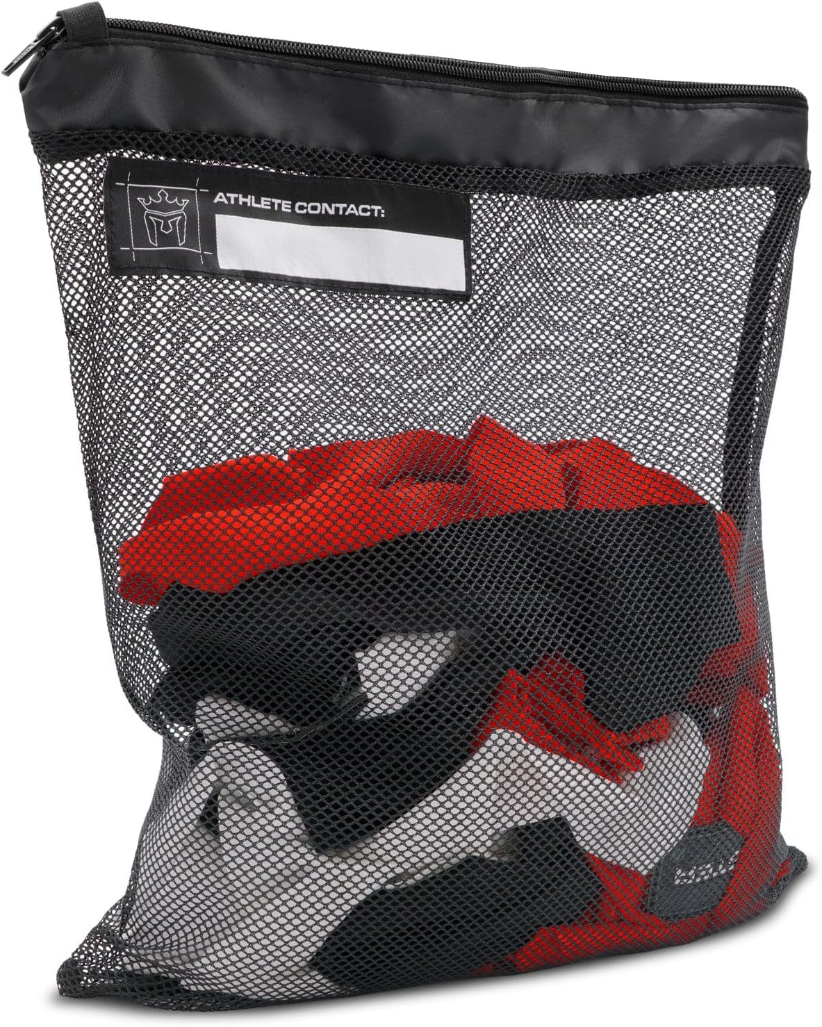 Meister Athlete Wash Bag - Mesh Sports Laundry Bag w/Zipper Lock - Black