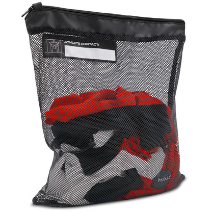 Meister Athlete Wash Bag - Mesh Sports Laundry Bag w/Zipper Lock - Black