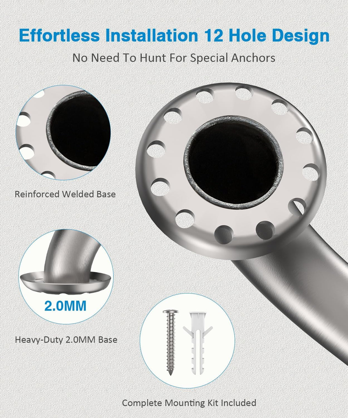 1Pcs 57-Inch ADA Compliant Grab Bar