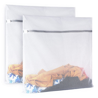 SUERIV Extra Large Honeycomb Mesh Laundry Bag125gsm Net Fabric Durable and Reusable Delicate Wash Bag,Travel Organization Bag for Lingerie,Clothes,Jeans,Bath Towel,Sock (2Large, 3Medium)
