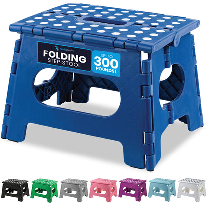 Handy Laundry Folding Step Stool 9 Inch, Black, Non-Slip Holds 300 lbs