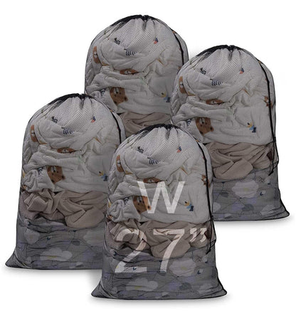 Meowoo 4Pcs Large Mesh Laundry Bag, 27×36inch