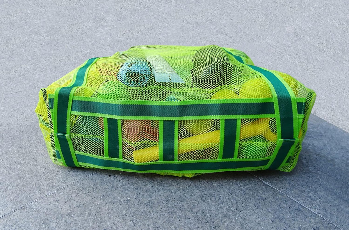 Leberna Large Beach Bag with Zipper Lightweight Beach Toy Bag Mesh Bag for Swimming Pool Sand Toys