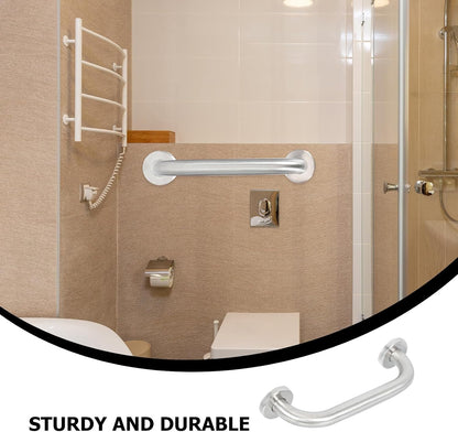 Stainless Steel Bathroom Handrail 2pcs Non-Slip Grab Bars Bathtub Safety Rail Thickened Support Handles for Elderly Disabled Toilet and Shower Use