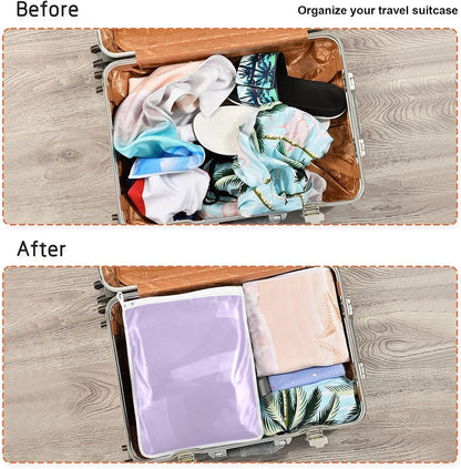 Purple Mesh Laundry Bags Lingerie Bags for Washing Delicates 2 PCS Durable Wash Bag with Zipper Small and Medium Washable