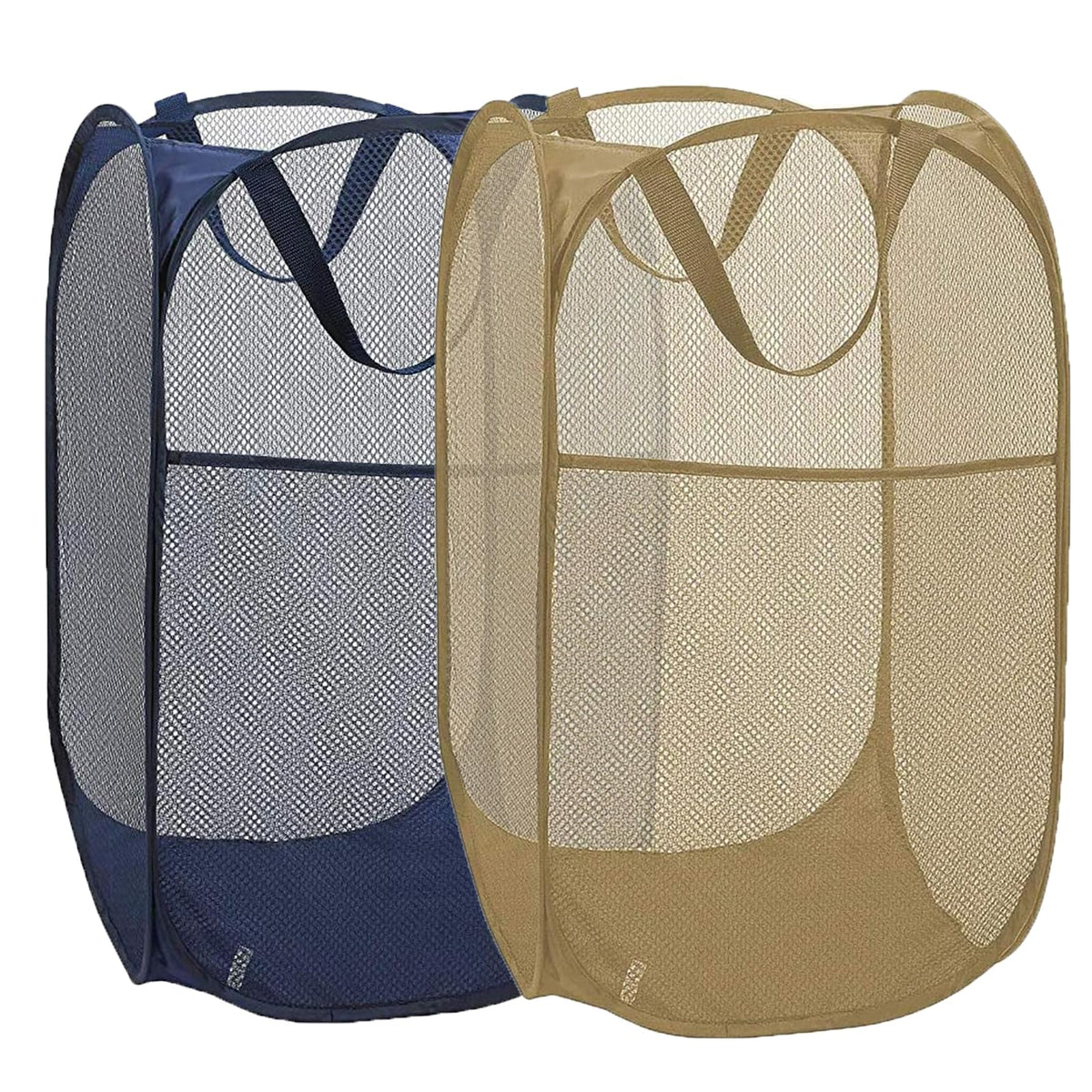 Foldable Clothes Basket Mesh Pop Up Laundry Hamper for Apartment, RV