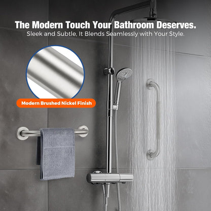 Grab Bars for Shower, 18 Inch Shower Handle, 2 Pack, Brushed Nickel