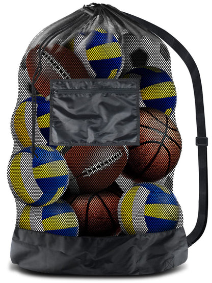 BROTOU Thickened Extra Large Sports Ball Bag Mesh Socce Ball Bag