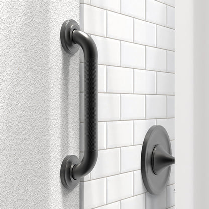 1-1/4" Knurled Grab Bar, ADA Compliant Bath Safety Shower Handrail, Bathroom Mobility Aid Handle for Seniors and Disabled, Heavy Duty 500lbs Support