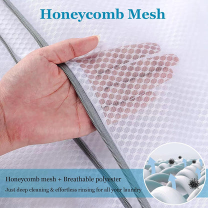 6 Pack XX-Large Mesh Laundry Bags for Delicates, 24 x 24 Inches