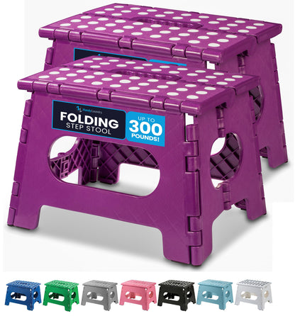 Handy Laundry Folding Step Stool 9 Inch, Black, Non-Slip Holds 300 lbs