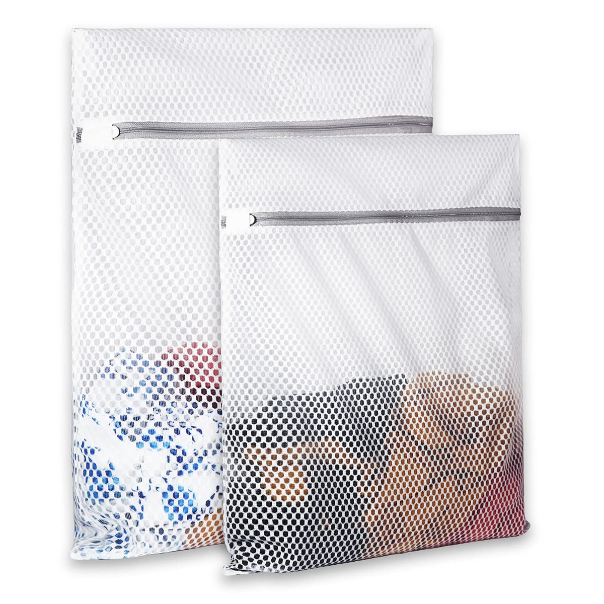 4Pcs Durable Honeycomb Mesh Laundry Bags for Delicates Reusable Wash Bag(1XX-Large 24 x 24 Inches,1X-Large 20 x 24 Inches,1 Large 16 x 20 Inches, 1 Medium 12 x 16 Inches)