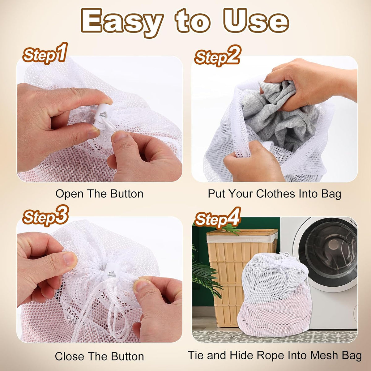 uxcell Mesh Laundry Bag 27.6x35.4" Large Drawstring Net Coarse Mesh, Black